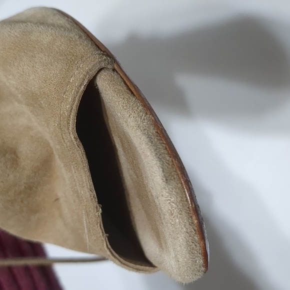 Aquazzura Firenze Tan Suede Leather Covered Lace-Up Heels size EU 37.5 US 7 - Picture 10 of 13